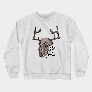 Brown Skull Crewneck Sweatshirt